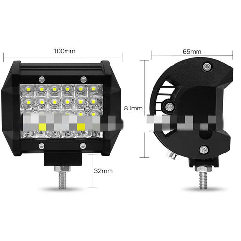 72W 4-Row LED Strip Light for Off-Road Vehicles – Ultra-Bright Highlighting Beads, Waterproof, Shockproof | Jeep, SUV, Truck Modification – UAE Edition