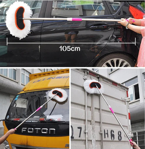 Premium Car Wash Brush – Soft Bristle Cleaning Tool with Long Handle for Scratch-Free Exterior & Tire Cleaning (UAE Edition)