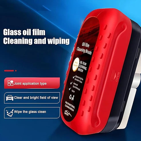 Glass Cleaning Board for Cars – Streak-Free Windshield & Window Cleaner Tool with Handle for Interior & Exterior