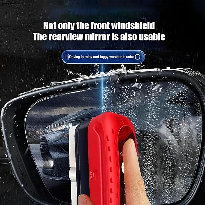 Glass Cleaning Board for Cars – Streak-Free Windshield & Window Cleaner Tool with Handle for Interior & Exterior
