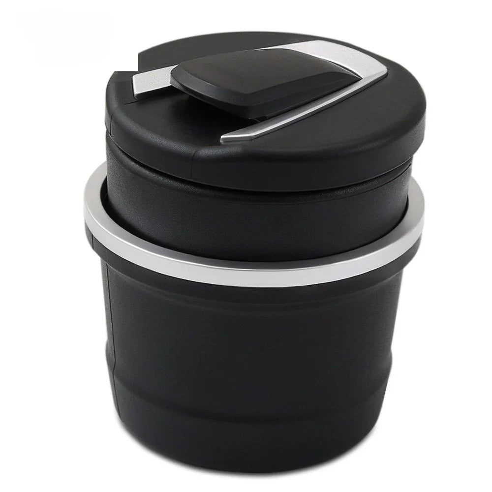 Portable Car Ashtray with Lid – Smoke-Free Design & LED Light | Odor-Proof, Easy to Clean, Fits Any Car Cup Holder – Ideal for UAE Drivers