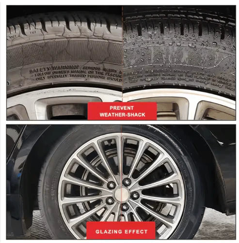 Tire Shine Spray 500ml – Long-Lasting Gloss & Protection for Car Tyres | Premium Rubber Conditioner for a Deep Black Finish (UAE Edition)
