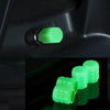 Car Luminous Tire Valve Caps (4pcs Set) – Glow-in-the-Dark, Universal Fit, Waterproof Valve Dust Covers for Cars & Bikes – UAE Auto Styling