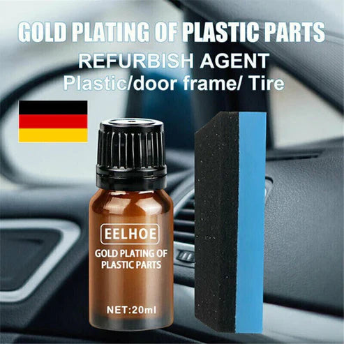 Eelhoe Gold Plating Spray for Plastic Car Parts – Original Formula for Chrome-Like Gold Finish on Trim, Emblems, and Interior Accessories (UAE Edition)