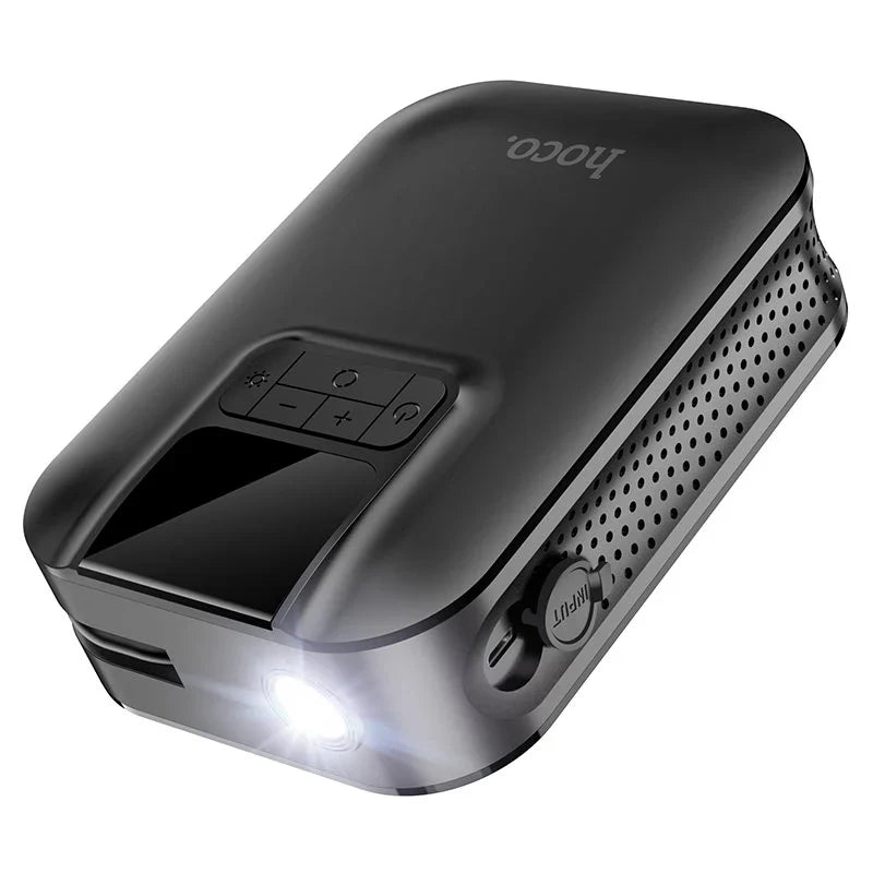 Hoco S53 – Portable Smart Air Pump for Cars, Bikes & Balls | Digital Display, Auto-Stop, Rechargeable Air Compressor – UAE Edition