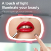 Extra Large Car Mirror with LED Lights | Rechargeable Portable Makeup Mirror for Car Sun Visor – Perfect for On-the-Go Touch-Ups