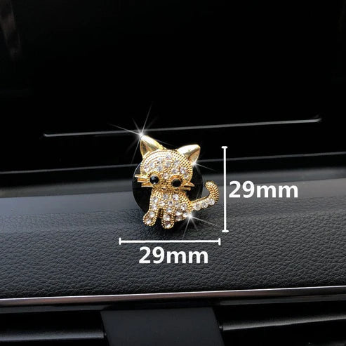 Retro Cute Kitten Car Ornament – Dashboard Cat Figurine Accessory for Interior Decoration & Gift | Kawaii Style Car Decor (UAE Edition)