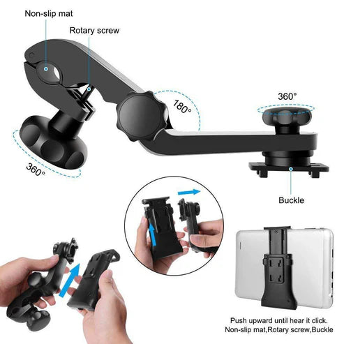 Universal Tablet Car Holder – Adjustable Mount for Headrest & Dashboard | Secure Tablet Stand for 7"–12.9" Devices (UAE Edition)