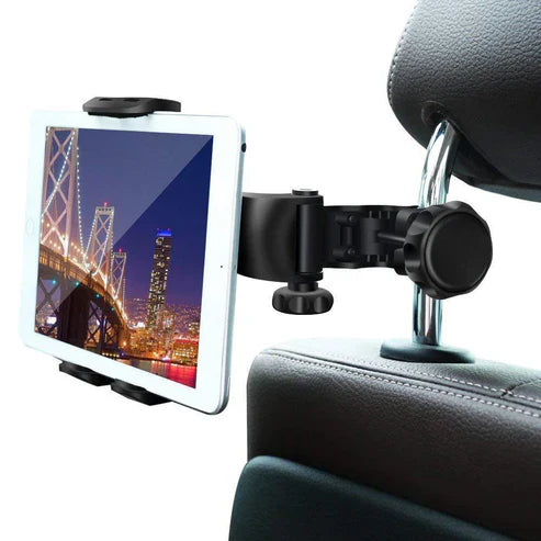 Universal Tablet Car Holder – Adjustable Mount for Headrest & Dashboard | Secure Tablet Stand for 7"–12.9" Devices (UAE Edition)